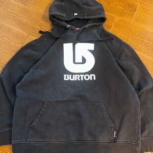 Burton Charcoal Hoodie with Logo Accent
